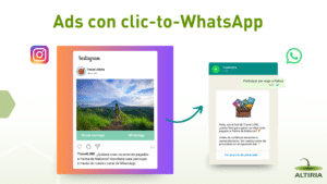 Ads to click en WhatsApp